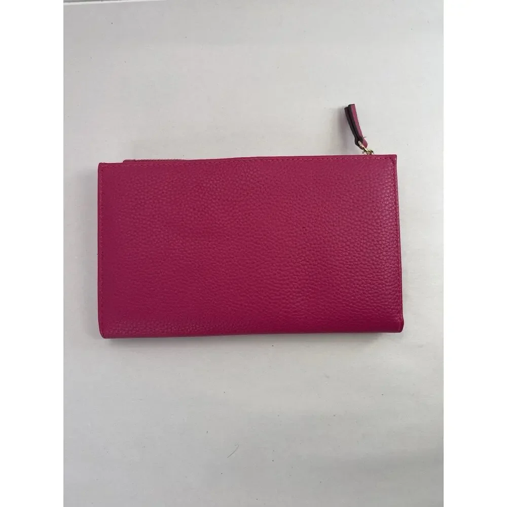Nanette Lepore Women's Pebbled Faux-Leather Wristlet Wallet Clutch NWOT